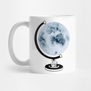 Moon heart globe Mug